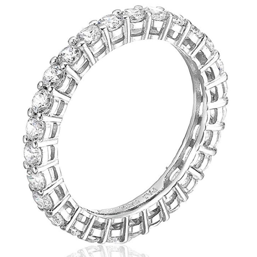 ⭐️Plated Sterling Silver CZ Eternity Band